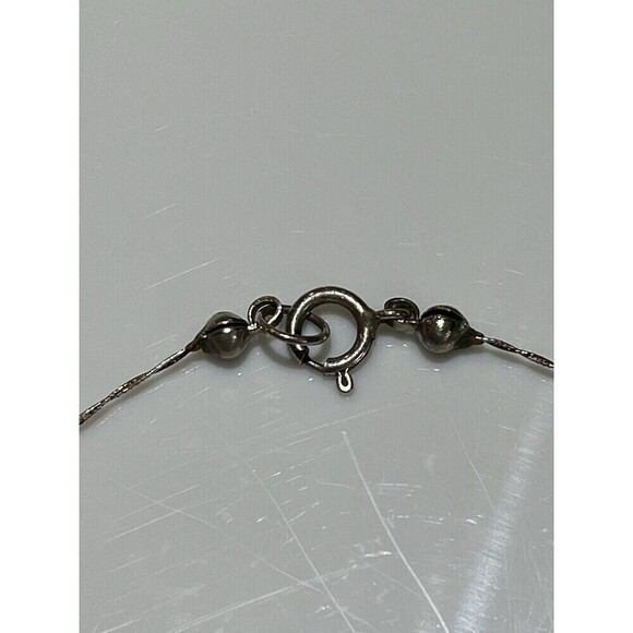 925 Sterling Light Grey Fresh Water Pearls/Wire Wrapped Carnelian Necklace 16in - Picture 6 of 9